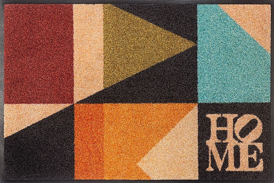 wash+dry by Kleen-Tex Fußmatte "Retro Shapes" rechteckig 7 mm Höhe günstig online kaufen