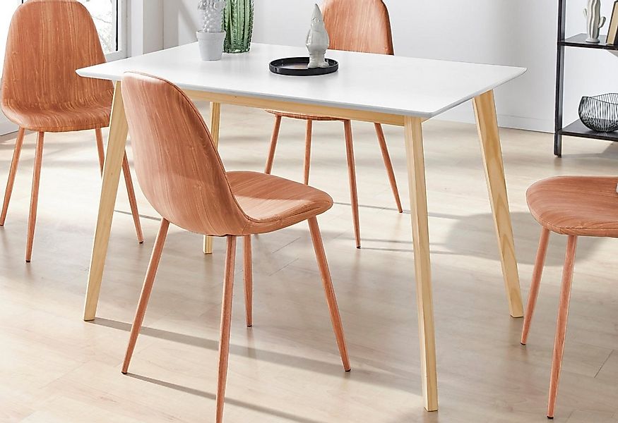 INOSIGN Esstisch Cody, mit Beinen aus Massivholz eckige MDF-Tischplatte, in günstig online kaufen