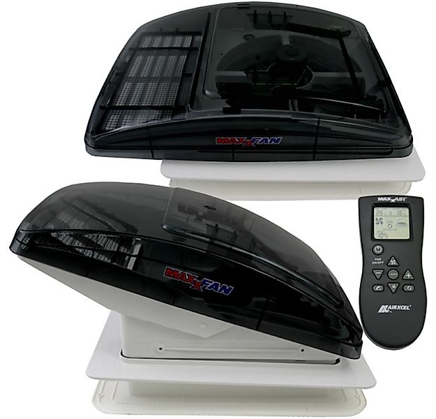 Maxxair Dachfenster MAXXFAN Deluxe getönte Klarglas Dachhaube 40x40 cm mit günstig online kaufen