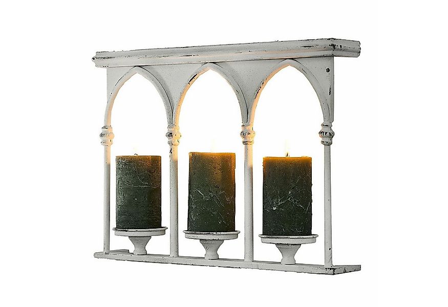 Mirabeau Kerzenständer Wandkerzenhalter Oliviette antikweiß günstig online kaufen