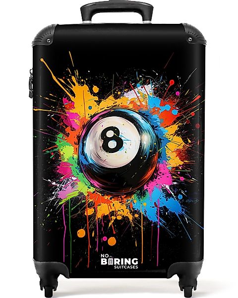 NoBoringSuitcases.com© Hartschalen-Trolley Billardkugel mit Graffiti 55x35x günstig online kaufen