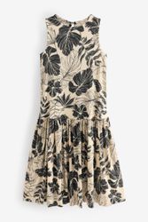 Next Jerseykleid Ärmelloses Struktur-Maxikleid mit tiefer günstig online kaufen