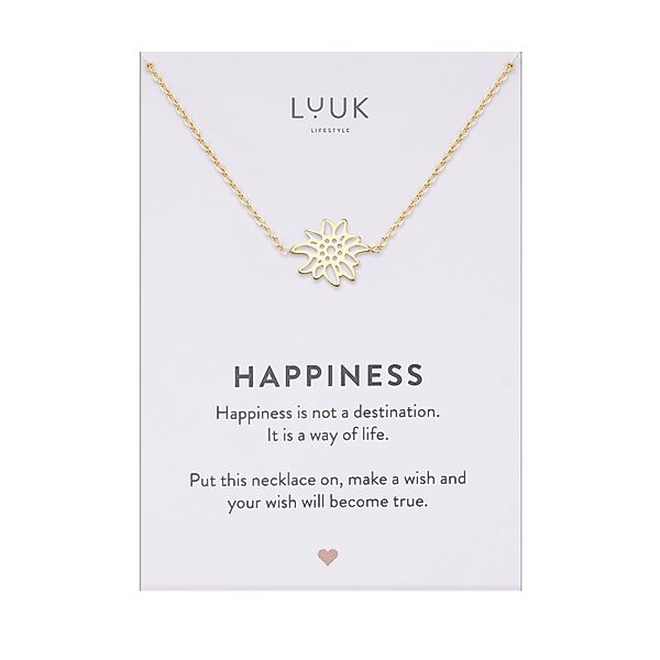LUUK LIFESTYLE Kette mit Anhänger Edelweiss, günstig online kaufen