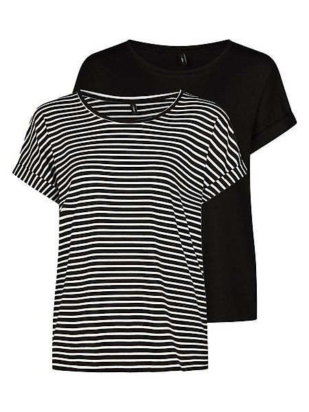 ONLY T-Shirt Damen Top MOSTER Regular Fit (2-tlg) Basic Kurzarm Tee Shirt m günstig online kaufen