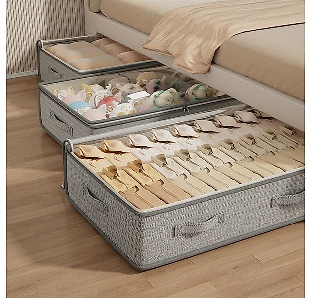 MECO Aufbewahrungsbox (4 St., Unterbett-Aufbewahrungsbox), 100x50x25cm Unte günstig online kaufen