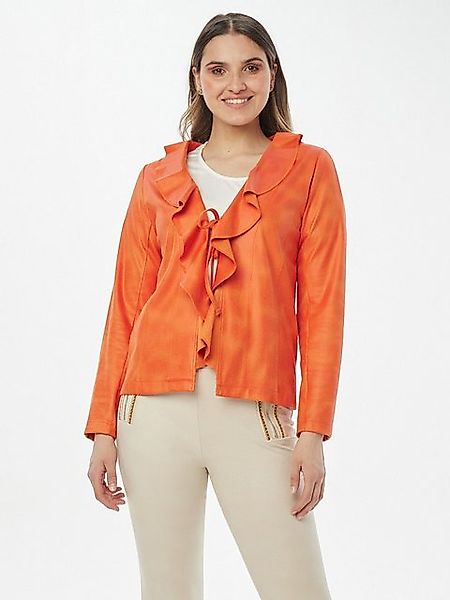 MONACO blue Blusenblazer Jacke Körpernah mit Volants günstig online kaufen