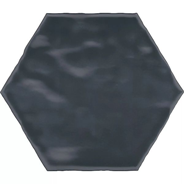 Wandfliese Artisa Hexagon Steingut Blau Glasiert Glänzend 15 cm x 17,5 cm günstig online kaufen