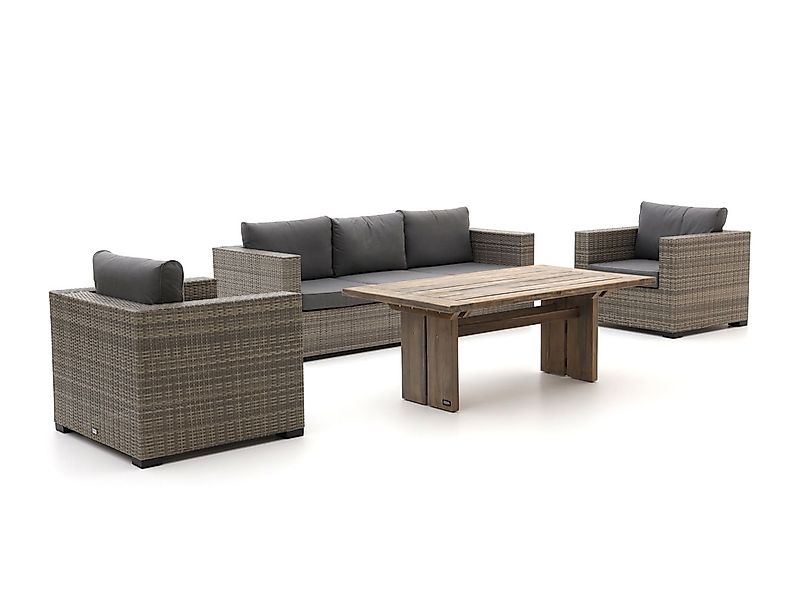 Forza Giotto/ROUGH-L 160 cm Esstisch Lounge-Set 4-teilig günstig online kaufen
