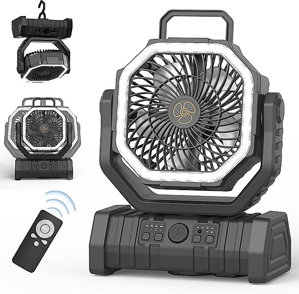 BlingBin Akku-Standventilator 270°Drehung Camping Ventilator,20000mAh Leise günstig online kaufen