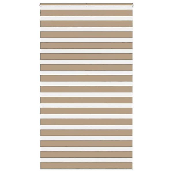 vidaXL Doppelrollo Sandbraun 130x200 cm Stoffbreite 125,9 cm Polyester 4014 günstig online kaufen