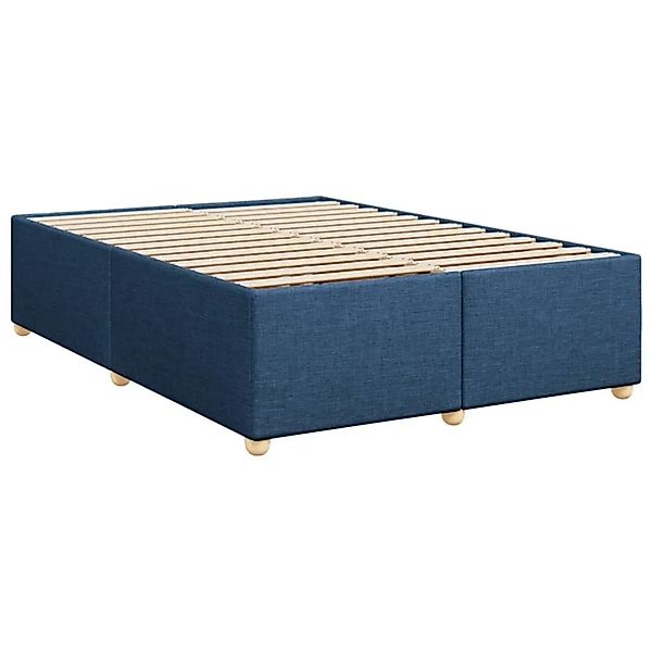 vidaXL Bettgestell Ohne Matratze Blau 140x200 cm Stoff 3284742 günstig online kaufen