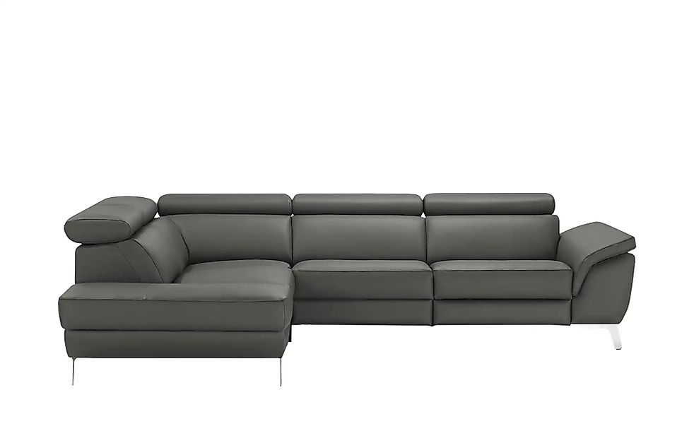 uno Ecksofa Leder  Dallas ¦ grau ¦ Maße (cm): B: 283 H: 74 T: 228 Polstermö günstig online kaufen