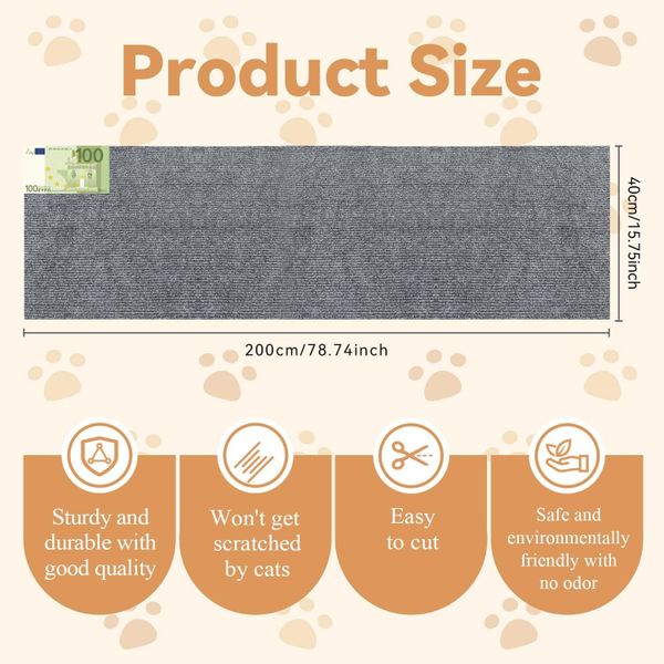 Refined Living Kratzmatte Selbstklebende Katzenkratzmatte 40x200cm,kratzmat günstig online kaufen