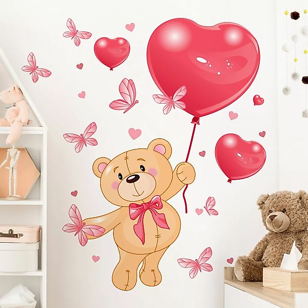 Wandtattoo 20-teilig Herz-Teddy günstig online kaufen
