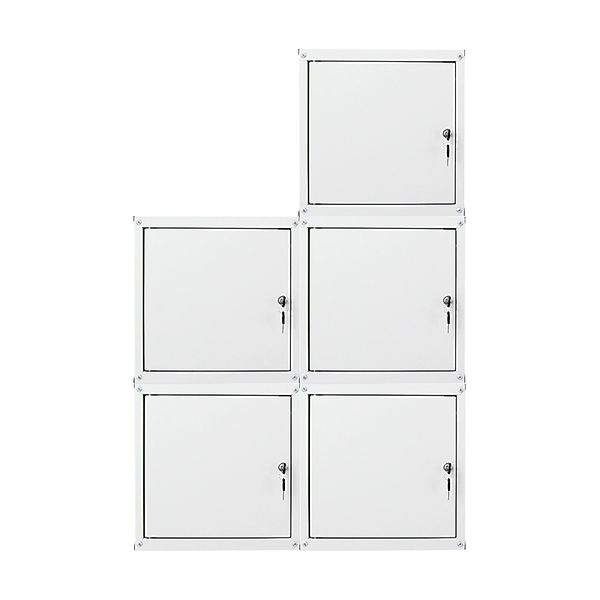 PROREGAL® Spind MegaDeal 5x Schließfachwürfel Cubic XL 45x45x45cm Grau günstig online kaufen