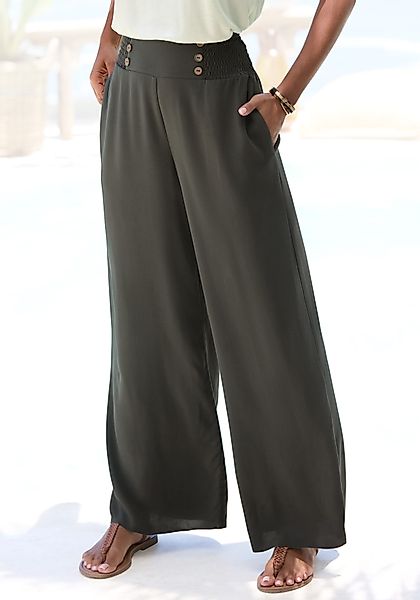 LASCANA Palazzohose mit Taschen, Sommerhose, Wide-Leg günstig online kaufen