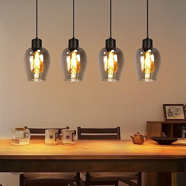 Nettlife Pendelleuchte Vintage Schwarz Hängelampe mit günstig online kaufen