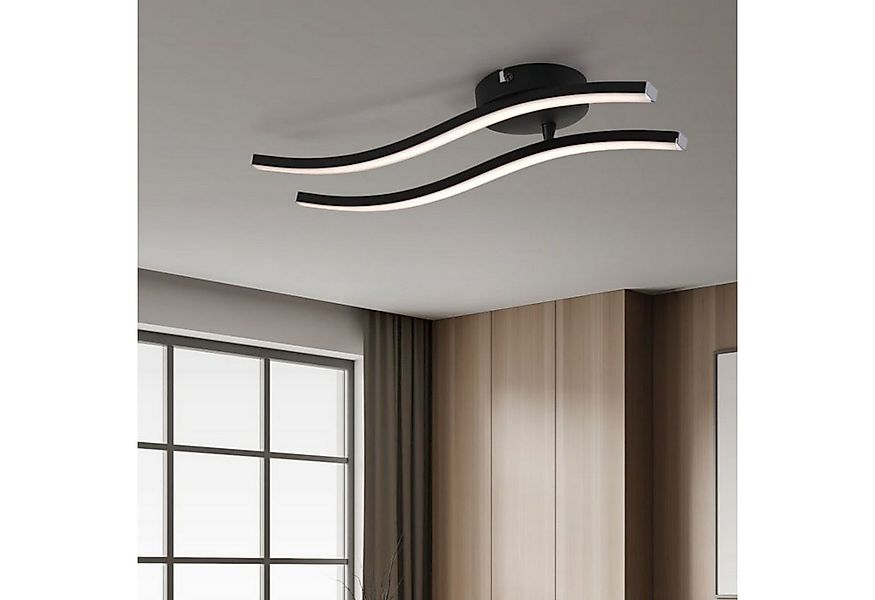 IMPTS Deckenleuchte LED Deckenlampe Schwarz 3000K Deckenleuchte, Warmweiß, günstig online kaufen