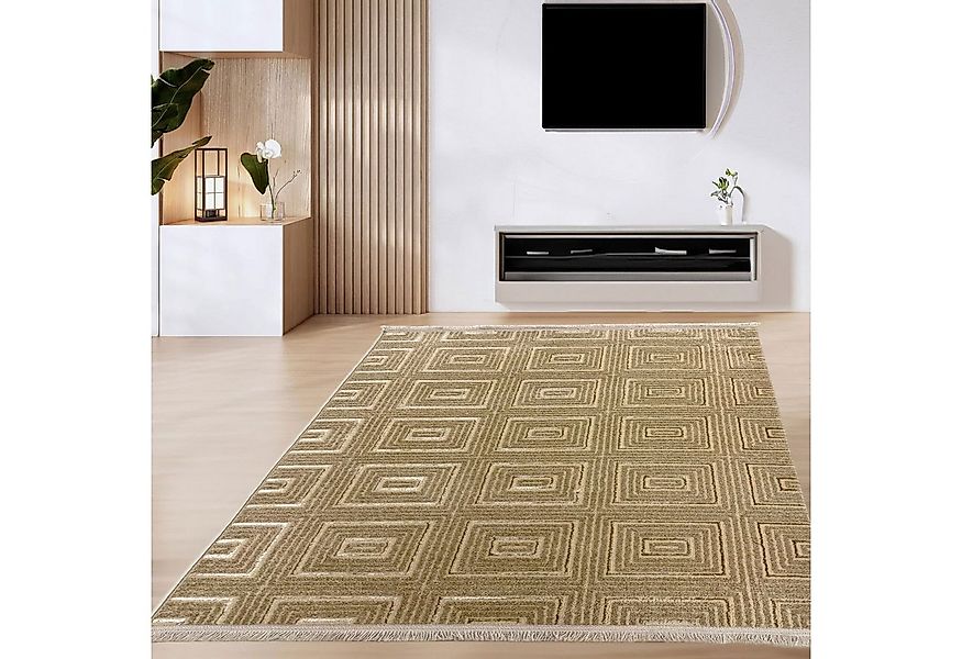 Vimoda Teppich Teppich Wohnzimmer neues dünn Designteppich kariert moderne, günstig online kaufen