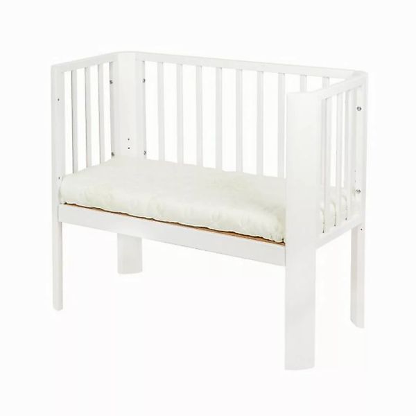 Babyhafen Beistellbett Baby Weiß, 40x90 Stubenbett Babybett Kinderbett Gurt günstig online kaufen