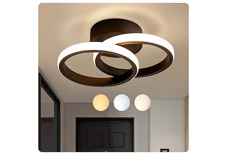 OYLCDI Deckenleuchte LED DeckenLampe DIMMBAR 3-farbige Wohnzimmer Küche Flu günstig online kaufen