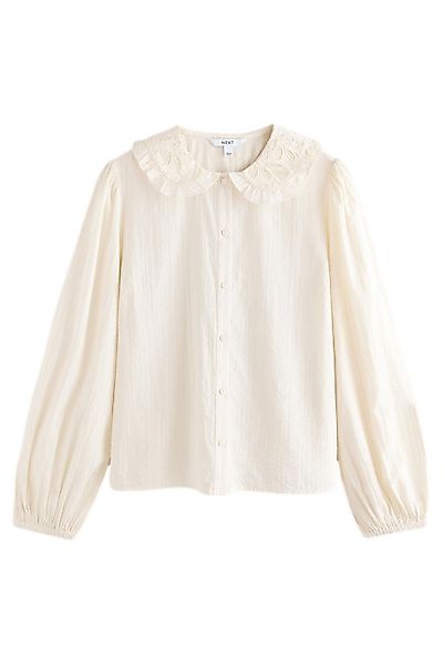 Next Langarmbluse Langärmelige Bluse mit Kragen günstig online kaufen