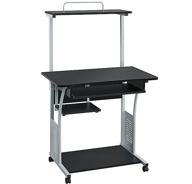 Yaheetech Schreibtisch Computertisch mit Regal & Rollen, Mehrstufiger PC-Ti günstig online kaufen