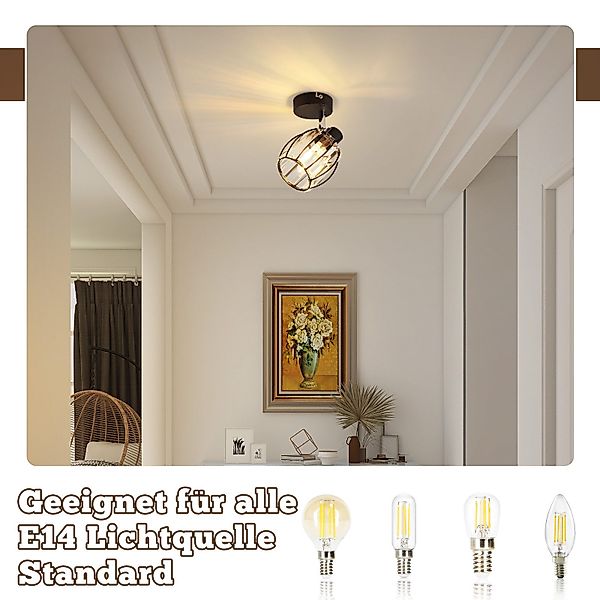 ZMH Deckenleuchte Whonzimmer Schwarz Kristall Modern günstig online kaufen