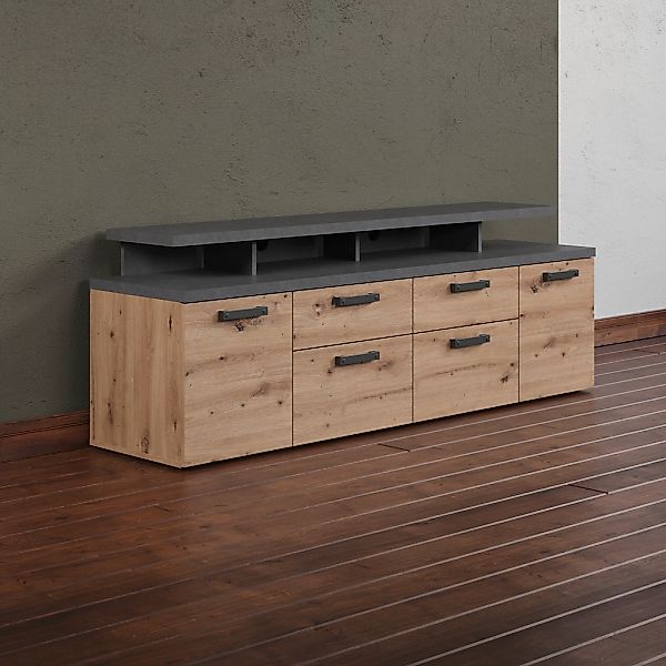 Home affaire TV-Schrank "Ambres", (1 St.), Lowboard inklusive Aufsatz in Ei günstig online kaufen
