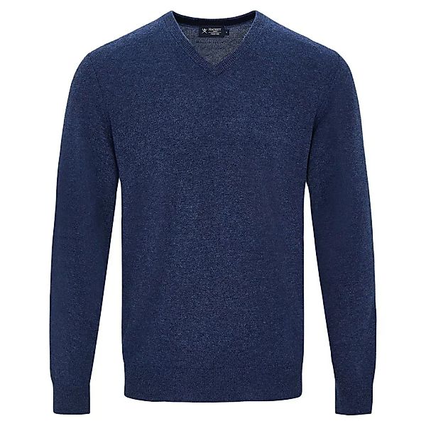 Hackett Wool Cash Mix V-ausschnitt Sweater S Blue günstig online kaufen