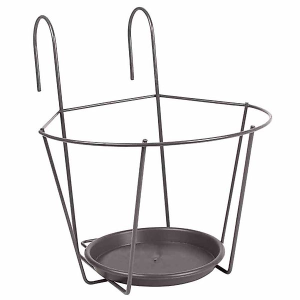 Jardifer Blumenkastenhalter Haken-Blumentopfhalter 25 cm grau günstig online kaufen