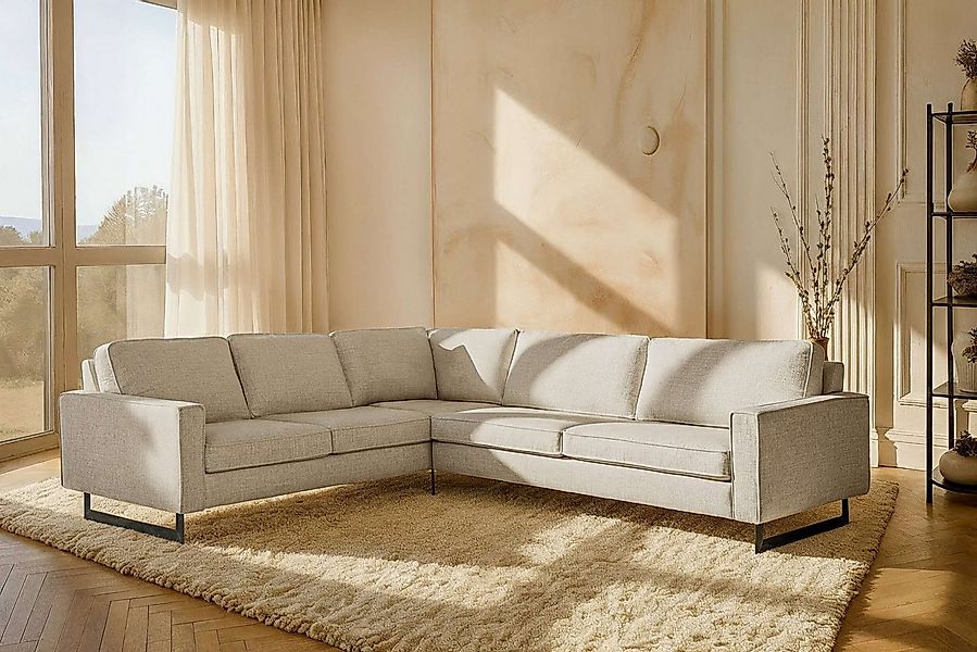 Home affaire Ecksofa Pinto, XXL, 250/290 cm, langer Schenkel, Ottomane, Cor günstig online kaufen