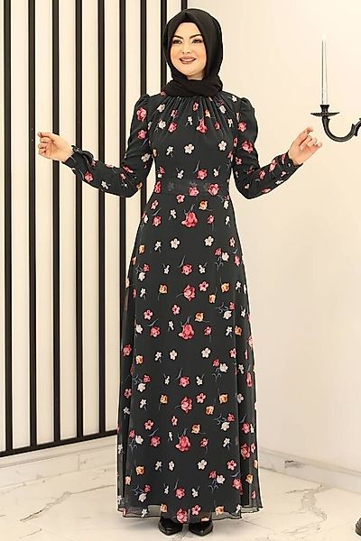 Modavitrini Chiffonkleid Damen Kleid Geblümtes Abendkleid günstig online kaufen