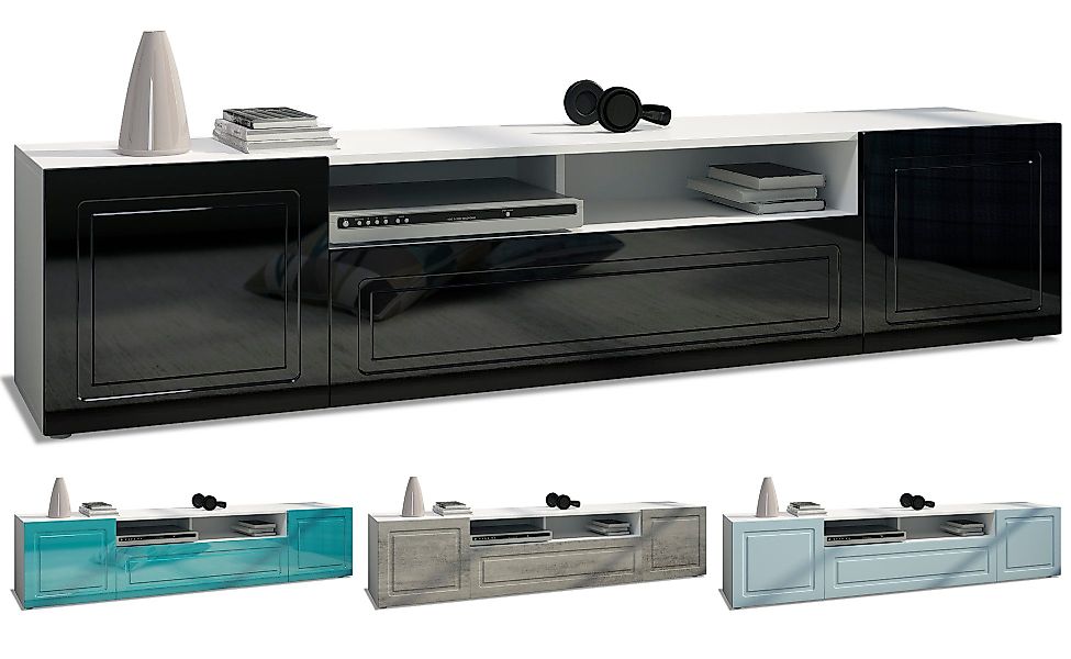 Möbelhandel Klipenstein Lowboard Rom, TV Kommode Fernsehtisch 181 cm, Landh günstig online kaufen