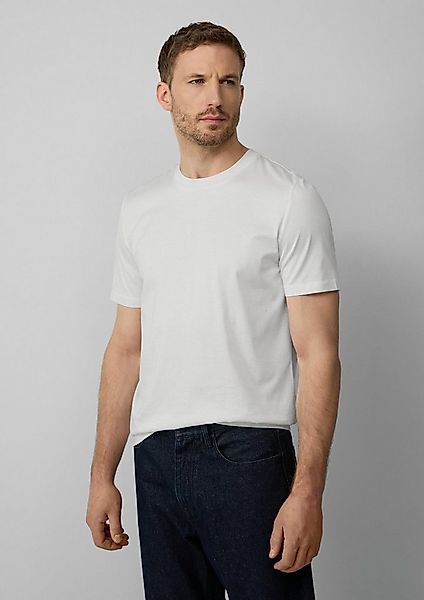 s.Oliver Kurzarmshirt T-Shirt T-Shirt aus merzerisierter Baumwolle mit Logo günstig online kaufen