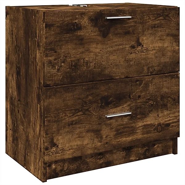 vidaXL Waschbeckenunterschrank Räuchereiche 59x37x59 cm Holzwerkstoff 84811 günstig online kaufen