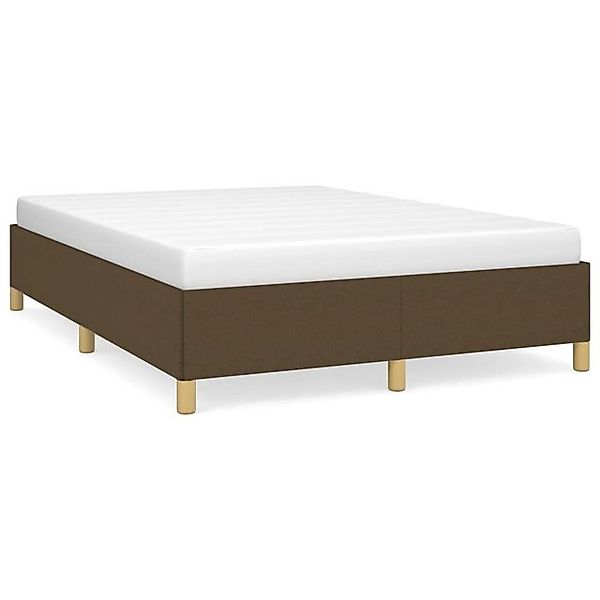 furnicato Bettgestell "Dover" Dunkelbraun 140x200 cm Stoff (1-tlg) günstig online kaufen