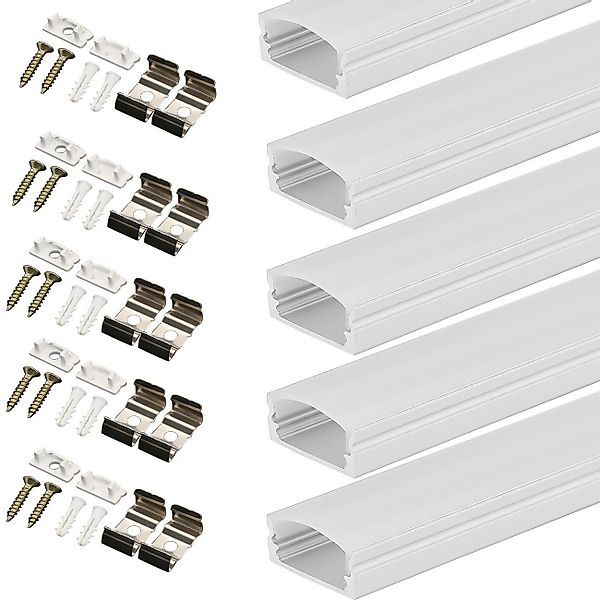 LETGOSPT LED-Stripe-Profil 5 Stücke 1 m günstig online kaufen