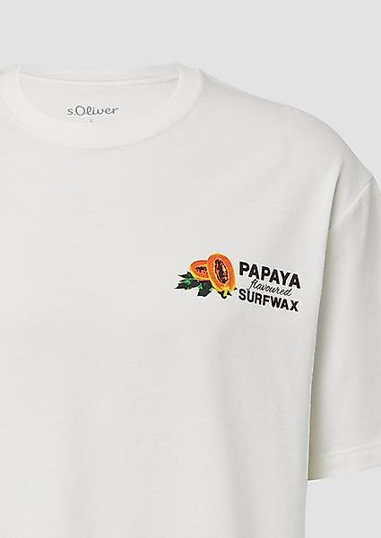 s.Oliver Kurzarmshirt Baumwoll-T-Shirt im Relaxed Fit mit Front- und Rücken günstig online kaufen
