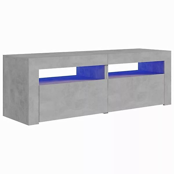 vidaXL TV-Schrank TV-Schrank mit LED Leuchten Betongrau 120x35x40 cm Lowboa günstig online kaufen