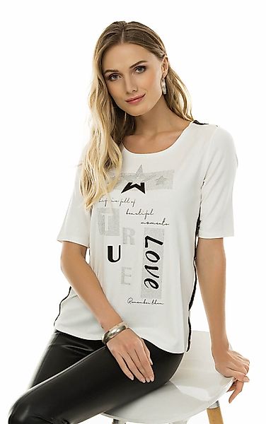 Passioni Print-Shirt in Weiß mit Sternen günstig online kaufen