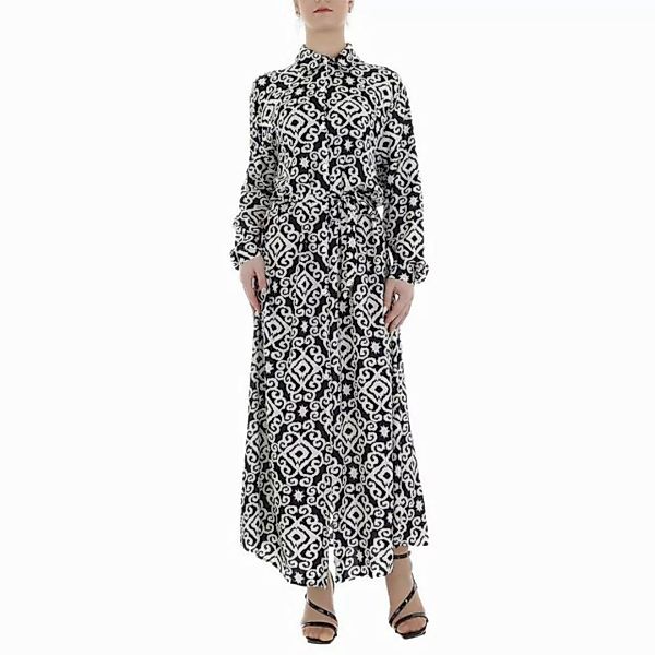 Ital-Design Maxikleid Damen Freizeit (85885218) Ornamente Blusenkleid in Du günstig online kaufen