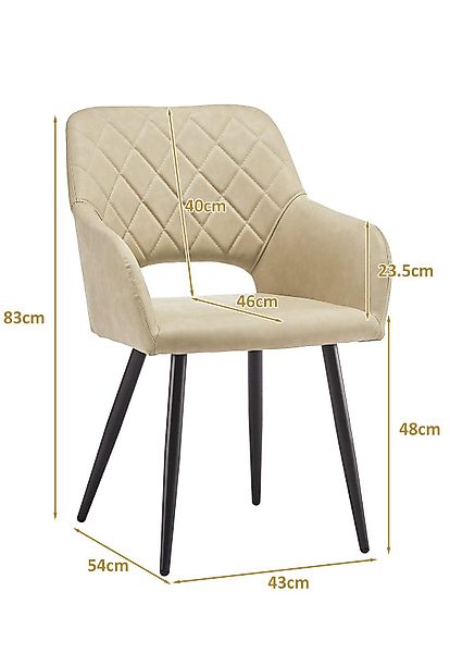Ofcasa Esszimmerstuhl Moderne Küchenstühle (2er Set), günstig online kaufen