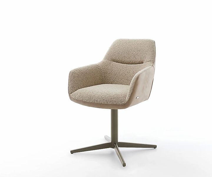 Drehstuhl Pejo-Flex Materialmix Schlamm Fußkreuz Effektfinish Titan 360° dr günstig online kaufen