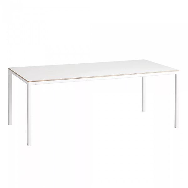 HAY - T12 Tisch Laminat 200x95cm - weiß/Laminat mit Sperrholzkante/Gestell günstig online kaufen