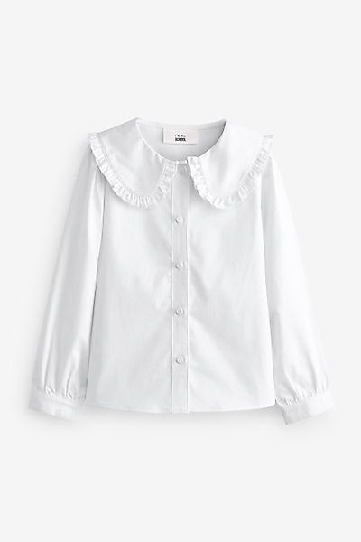 Next Langarmshirt Langärmelige Bluse aus Baumwollstretch günstig online kaufen