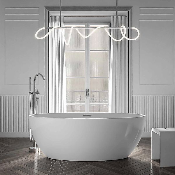 Bernstein Freistehende Badewanne TERRA 2.0 Acryl Weiß Glänzend 160x80 cm günstig online kaufen