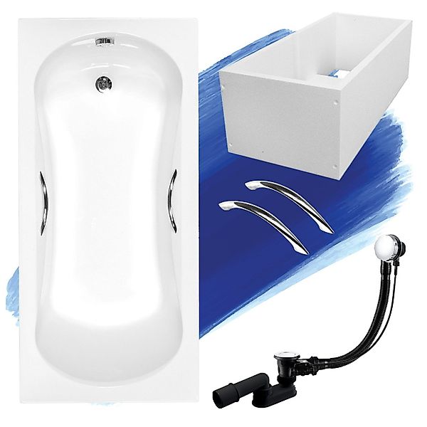 KOLMAN Badewanne Rechteck Aria 130x70, Ablaufgarnitur günstig online kaufen