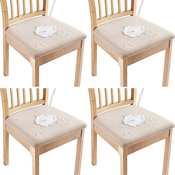 Refttenw Stuhlhusse Esszimmerstühle Sitzbezüge 4er Set, günstig online kaufen