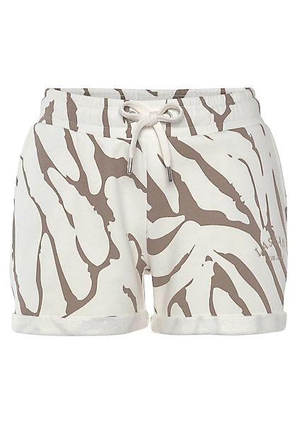 LASCANA Relaxshorts -Kurze Hose mit Zebradruck, seitlichen Taschen und Logo günstig online kaufen